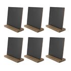 2X(6 Pack Rustic Chalk Board Sign with Wood Stand for Wedding Decorations8257
