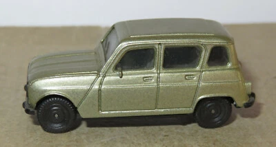 Micro Herpa Ho 1/87 Renault 4 4L R4 Verde IN Metallo - Immagine 1 di 4