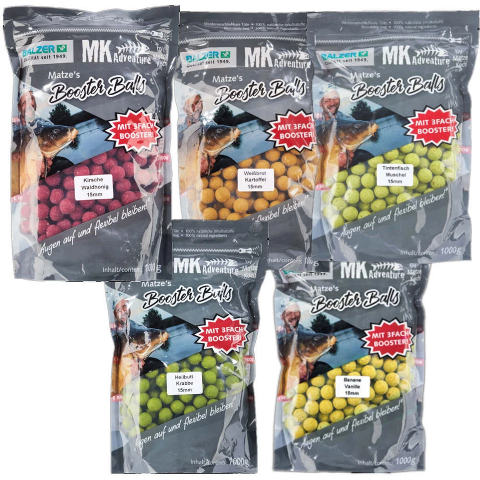 Balzer Matze Koch Booster Balls Boilies alles Sorten zur Auswahl Carp-Shop NEU - Bild 1 von 1