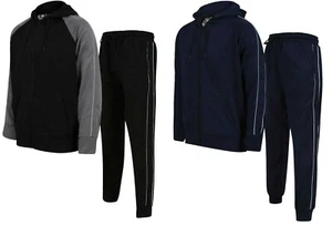 Polyester schmale Passform Reißverschluss Trainingsanzug Set mit Seite Patti Design - Bild 1 von 56