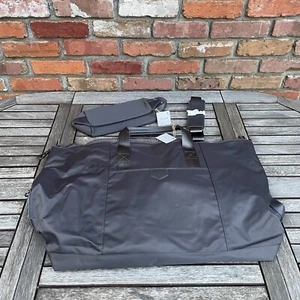 Pottery Barn Brouk & Co Omega Weekender Bag+Omega Toiletry Bag Gray Travel NWOT - Picture 1 of 10