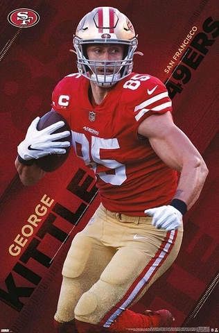 George Kittle SUPERSTAR San Francisco 49ers NFL Action 22x34 Wall POSTER Cover