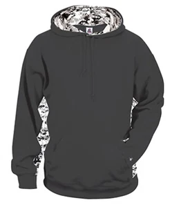 Digital Camo Colorblock Performance Hooded Sweatshirt New Size M Grey - Picture 1 of 3