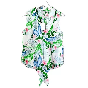 Tommy Bahama Sleeveless Tropical Blouse - Size S/P - NWT - Picture 1 of 11