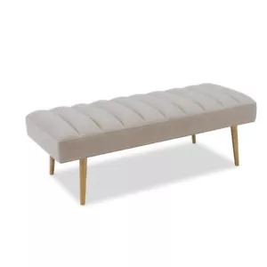 Tan Beige Velvet Rosso Bench By Liang & Eimil FREE🚚SHIPPING - Picture 1 of 1