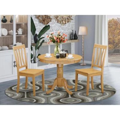 3  Pc  Kitchen  Table  set-round  Kitchen  Table  and  2  Dining  Chairs - Image 1 of 4