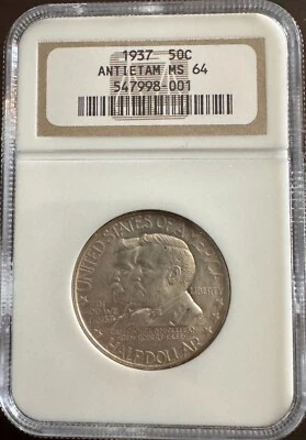 1937 50 Cent Antietam Commemorative Silver Half Dollar MS 64 NGC Certified - Image 1 of 4