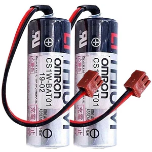 2Pcs ER17500V/3.6V Battery 2700mAh CS1W-BAT01 Battery For Omron CS1W-BAT01 PLC - Picture 1 of 5
