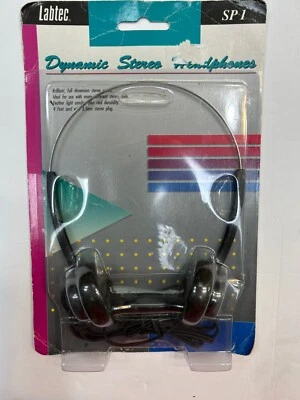 复古 1992 Labtec SP1 立体声耳机 全新/密封 — 第 1/2 张图片