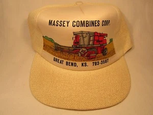 CAPPELLO VINTAGE Berretto Uomo MASSEY COMBS CORP Grande Piegatura, Kansas [Z5e] - Foto 1 di 1