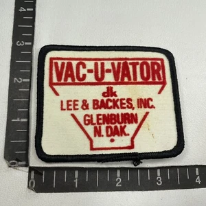 Vtg As-Is-Rough VAC-U-VATOR Lee & Backes Inc. Glenburn North Dakota Patch 11WC - Picture 1 of 2