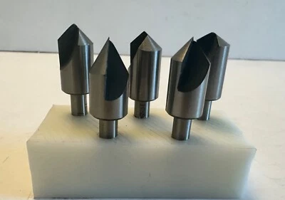1/2" 60, 82,90,100,120 DEGREE SINGLE FLUTE COUNTERSINKS 1/4" shanks - Image 1 of 4
