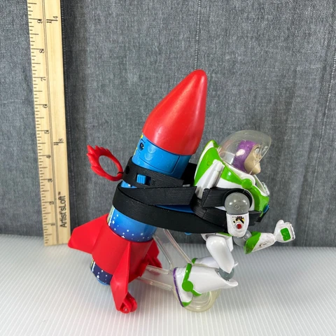 Disney Pixar Toy Story Buzz Lightyear Big One Rocket Pull String Talking Works Cover