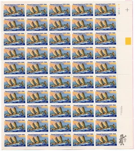 Scott #2080 Hawaii Sailing Sheet of 50 Stamps - MNH #3 - Picture 1 of 2