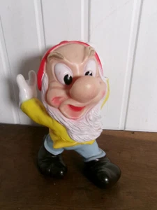 LEDRA Ancien pouêt GRINCHEUX Blanche Neige 7 Nains 22 cm W. DISNEY logo éléphant - Picture 1 of 6