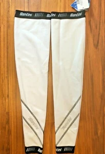 Santini Thermofleece Leg Warmers in White - Size XS - Picture 1 of 3