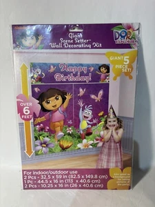 New Dora The Explorer Giant Scene Setter Wall Decorating Kit Giant 5 Piece Set - Picture 1 of 2