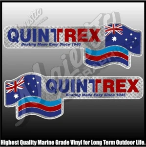 QUINTREX - 450mm X 150mm X 2 - LEFT & RIGHT PAIR - BOAT DECALS - Picture 1 of 1