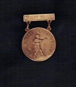 SEHR SELTEN 1916 1. PLATZ KALIFORNIA Boxen Messing Auszeichnung Medaille Medaillon Pinback - Bild 1 von 2