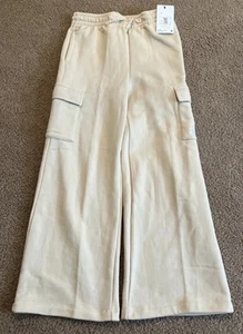 NWT Nike 45D351-XAE Girls Jordan Y2K Big Kids Fleece Cargo Pants L Light Brown - Picture 1 of 5