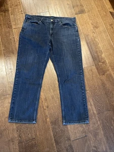 Jeans uomo Perry Ellis lavaggio scuro denim dritto taglia 38X30 misura 38X30 BU3 - Foto 1 di 19
