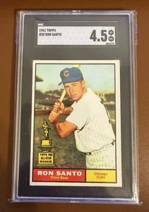 Tarjeta de novato 1961 Topps #35 Ron Santo SGC 4,5 Chicago Cubs Salón de la fama - Imagen 1 de 2