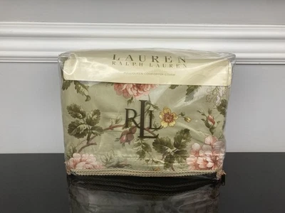 Ralph Lauren Yorkshire Rose Floral Duvet Comforter Cover Cream Beige QUEEN - Image 1 of 4