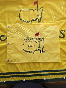 Jack Nicklaus Signed Undated VINTAGE Masters Flag Autographed Golden🐻  38 - Picture 1 of 3