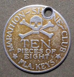 Llaves Fla. D014, Marathon Shrine Club, 1976 (emblema) diez piezas de ocho, Fla. - Imagen 1 de 2