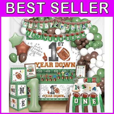 Decoración única de fiesta de fútbol para el primer cumpleaños del bebé Foto 1 de 4