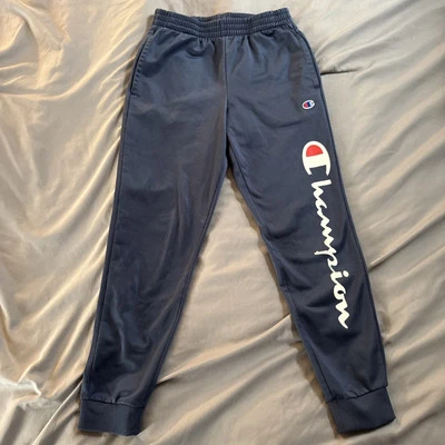 Pantalones deportivos Champion para niños medianos negros rojos con logotipo sudaderas al aire libre niños Foto 1 de 4