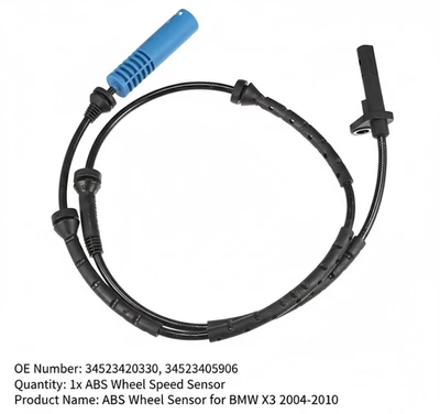 Sensor de velocidad de rueda ABS para BMW X3 2004-2010 2.5i 3.0i 3.0si 34523420330 Foto 1 de 4