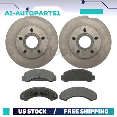 For 1983-1991 Ford Ranger Front Brake Rotors + Brake Pads Kit - Image 1 of 4