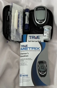 True Metrix Self Monitoring Blood Glucose System Kit w/Case, Test Strips, Manual - Bild 1 von 9