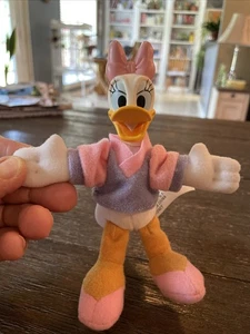 Disney Daisy Duck VTG 6” Toy Plush Mickey's Stuff for Kids PVC Moveable Head - Picture 1 of 14