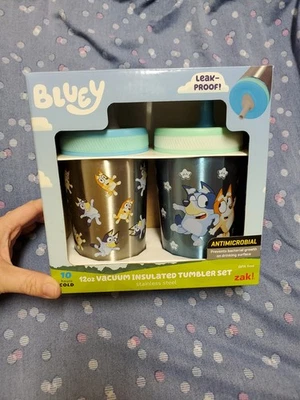 Vasos Disney AZUL 2PK aislados al vacío 12 oz acero inoxidable a prueba de fugas Foto 1 de 4