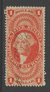 Bigjake: R-69c, $1.00 Inland Exchange - 1st Revenue Issue - Picture 1 of 2