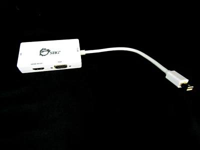 SIIG Mini DisplayPort 1.2 to 4K HDMI/DVI/VGA Conversion Adapter (CB-DP1H11-S1) - Image 1 of 2
