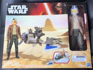 Star Wars The Force Awakens Poe Dameron Speeder Bike Figure Playset Gift Hasbro - Picture 1 of 14