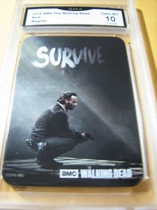 RICK 2016 THE WALKING DEAD AMC MAGNET # 21 GRADED 10 L@@@K - Picture 1 of 1