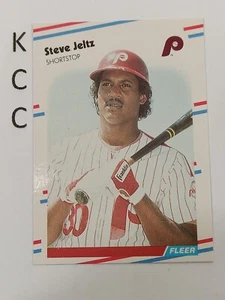1988 Fleer MLB #308 Steve Jeltz Philadelphia Phillies - Picture 1 of 2