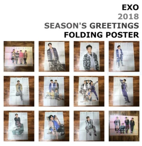 PÓSTER PLEGABLE OFICIAL EXO 2018 Season's Greetings Select BAEKHYUN CHANYEOL KAI - Imagen 1 de 17