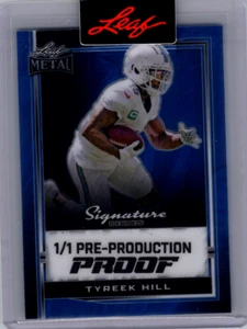 2024 Foglia Metallo Pre-Produzione Proof Tyreek Hill 1/1 Signature Series - Foto 1 di 2