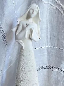 Angel Figurine Sculpture Tall Hand Crafted Plaster Figurine Sticker Unique - Picture 1 of 8