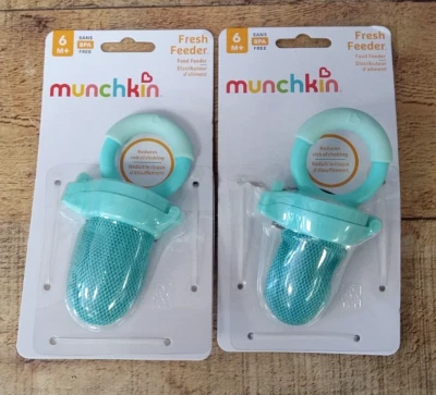 Paquete de 2 - Alimentador de alimentos frescos Munchkin 6+ meses sin BPA - Verde menta Foto 1 de 4