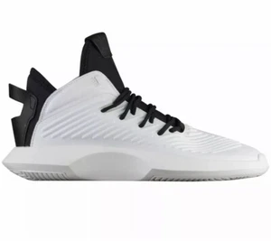 Adidas Crazy 1 ADV Mens AQ0320 White Black Leather Basketball Shoes Size 10 - Picture 1 of 5