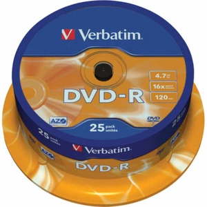 Verbatim 43522 DVD-R 4,7 GB 16x husillo plateado mate - paquete de 25 - Imagen 1 de 1