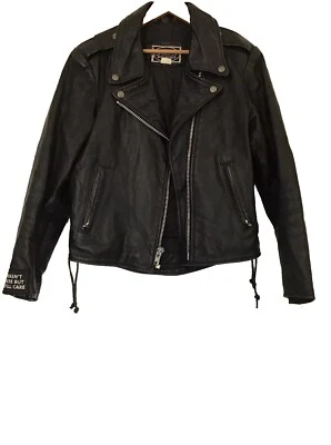 Chaqueta bordada Harley Davidson de cuero negra de colección Indian Motorcycle para hombre talla M Foto 1 de 4