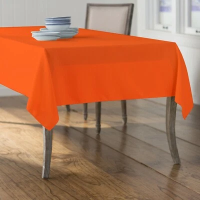 LA Linen Polyester Poplin 60 by 108-Inch Rectangular Tablecloth. Made in USA - Image 1 of 2