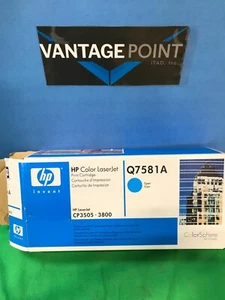 Genuine HP Q7581A  Cyan Toner Cartridge - NEW SEALED - Picture 1 of 6